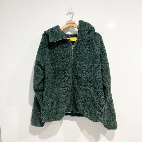 Yellow Label Co. Sherpa Zip Up Fleece Jacket Sweatshirt - Picture 1 of 9